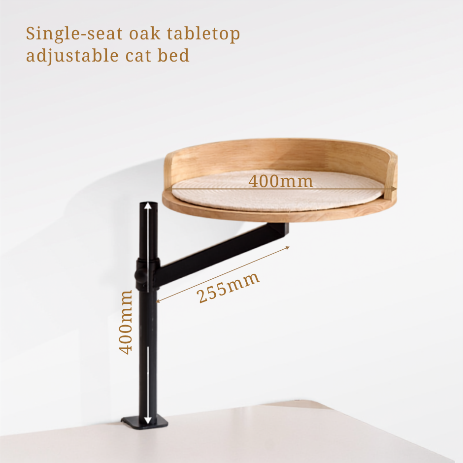 Aria Swivel Desk Cat Bed – Aesthetic Floating Cat Perch for Minimalist Homes