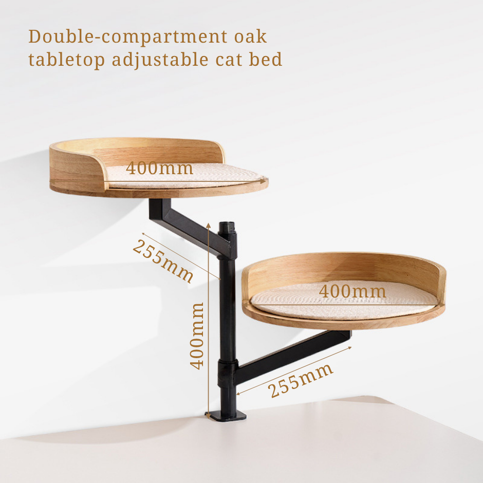 Aria Swivel Desk Cat Bed – Aesthetic Floating Cat Perch for Minimalist Homes