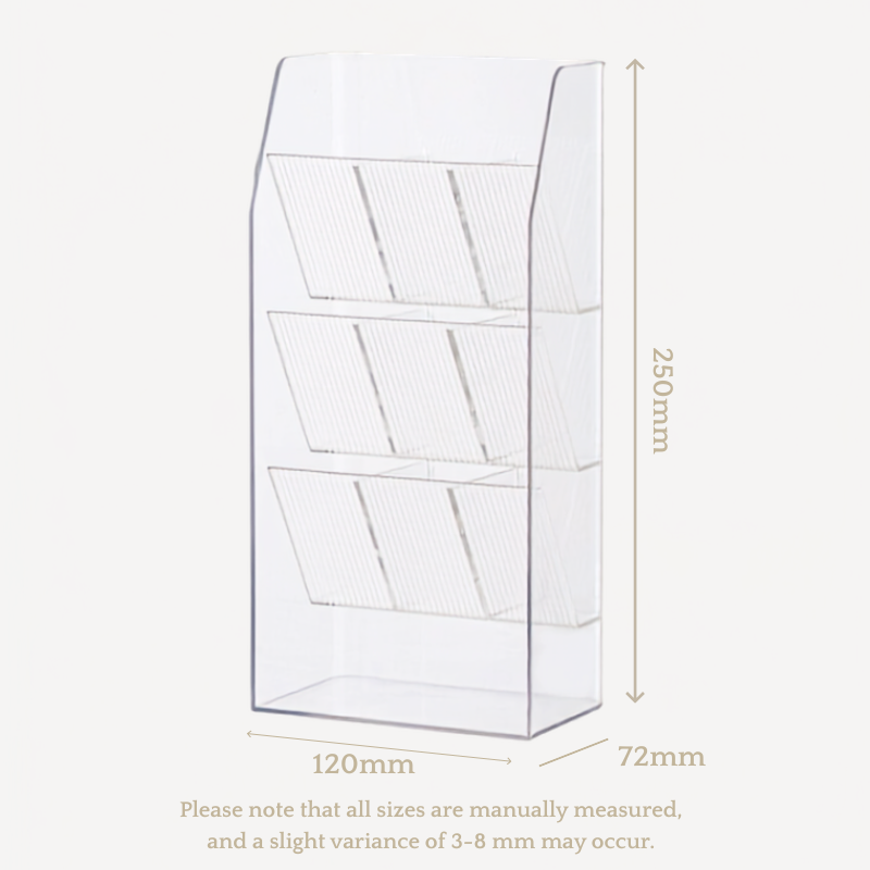 Minimalist Acrylic Desk Organizer - 4-Tier Slanted Pen Holder & Washi Tape Station for Cozy Aesthetic Workspaces | Paws2q