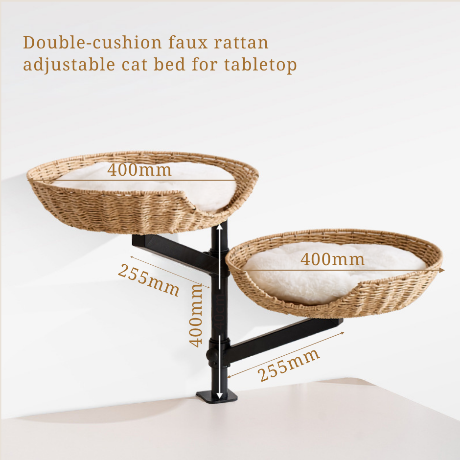 Aria Swivel Desk Cat Bed – Aesthetic Floating Cat Perch for Minimalist Homes