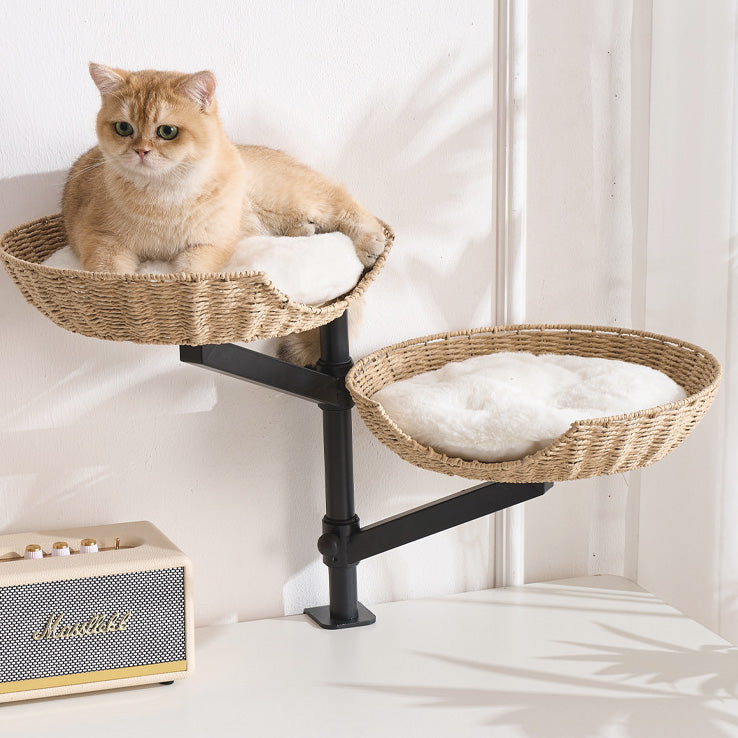 Aria Swivel Desk Cat Bed – Aesthetic Floating Cat Perch for Minimalist Homes