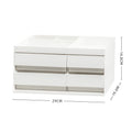 Aesthetic White Desk Organizer with Drawers | Cat-Friendly Pen Holder for Home Office | Paws2q