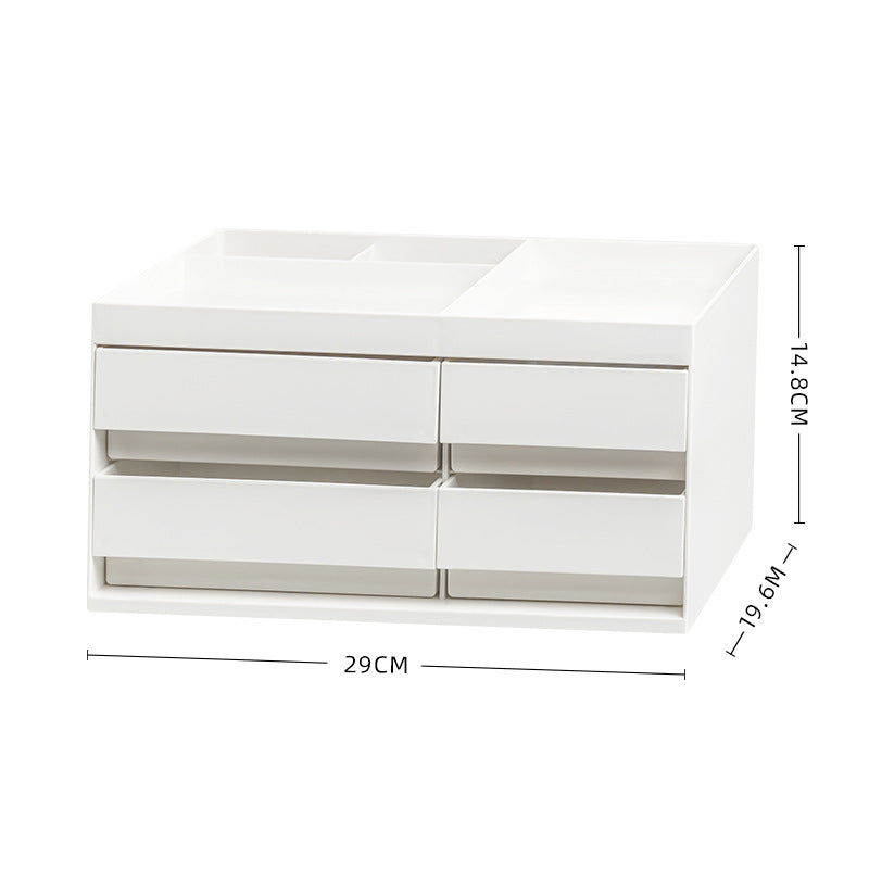 Aesthetic White Desk Organizer with Drawers | Cat-Friendly Pen Holder for Home Office | Paws2q