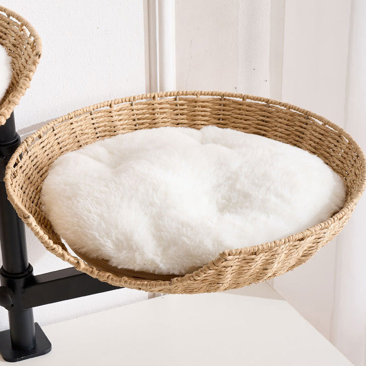Aria Swivel Desk Cat Bed – Aesthetic Floating Cat Perch for Minimalist Homes