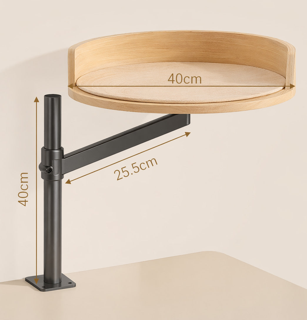 Aria Swivel Desk Cat Bed – Aesthetic Floating Cat Perch for Minimalist Homes