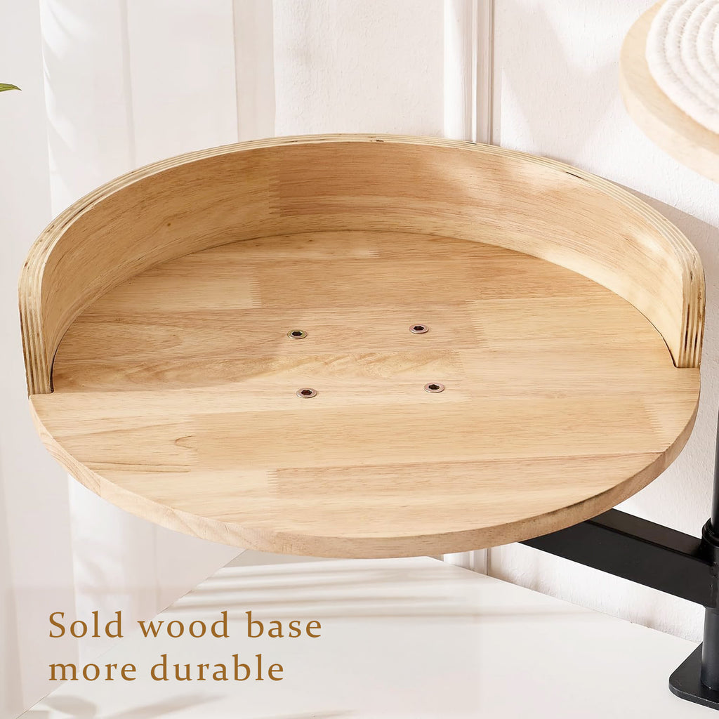 Aria Swivel Desk Cat Bed – Aesthetic Floating Cat Perch for Minimalist Homes